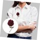 thumbnail image 4 of Crystal Handmade Gifts Rose Pins Brooch Bride Red Flower Floral Back Mother Rhinestone Pin, 4 of 5