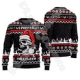 thumbnail image 5 of Suéter feo de invierno retro vintage con grafiti de Papá Noel para Halloween, Navidad, estampado 3D, estilo Harajuku, informal, divertido, de manga larga, 5 of 5