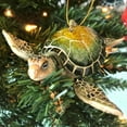 thumbnail image 5 of Christmas Ornaments - Home Decor - Hand-Painted Green Sea Turtle - Best for Tree Hanging, Bathroom Decorations, Stocking Stuffers, Scuba Lovers and Ocean Enthusiasts, 5 of 6