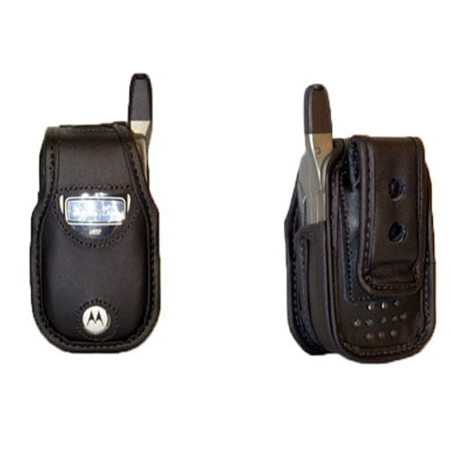 Soft Leather Case with AWedge Swivel Belt Clip (Black)