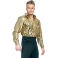 thumbnail image 2 of Halloween Gold Hologram Disco Dude Adult Costume, 2 of 2