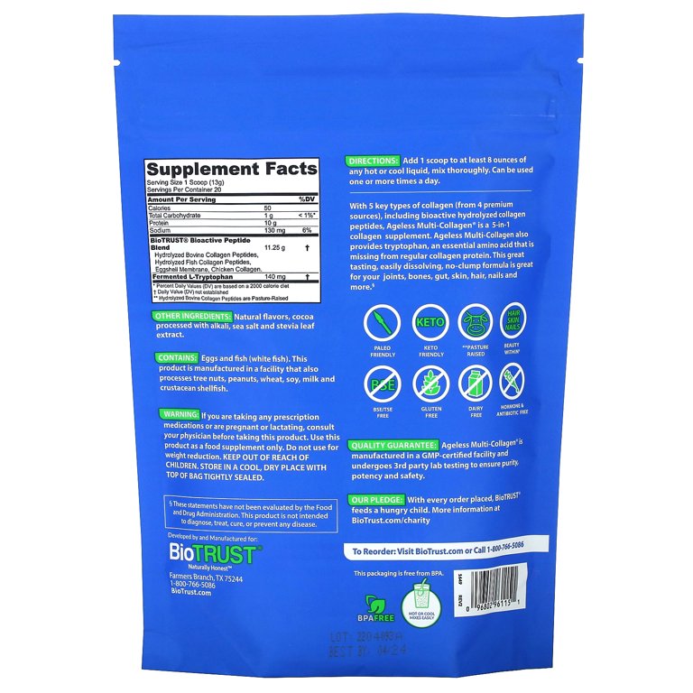 biotrust nutrition glp-1 products Daily Support Fiber BioTrust Ageless Multi Collagen Peptides
