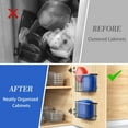 thumbnail image 3 of NiHome Compact Design Over-the-Cabinet Kitchen Lid Storage Door Organizer, 2 Pack, 3 of 8