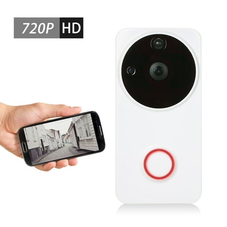 720P WiFi Visual Intercom Door Phone 2-way Audio Video Doorbell Support Infrared Night View PIR Motion Sensor Motion Detection Android IOS APP Remote Control for Door Entry Access Control, (Best Ios Stop Motion App)
