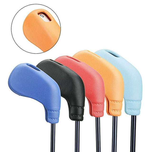 Housse de Tête de Club de Golf, Couvre-Chefs de Golf en Fer, Protection Bleue