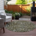 thumbnail image 6 of Addison Rugs Chantille Indoor/Outdoor Traditional Oriental Mocha Washable Round Rug, 8' x 8', 6 of 6