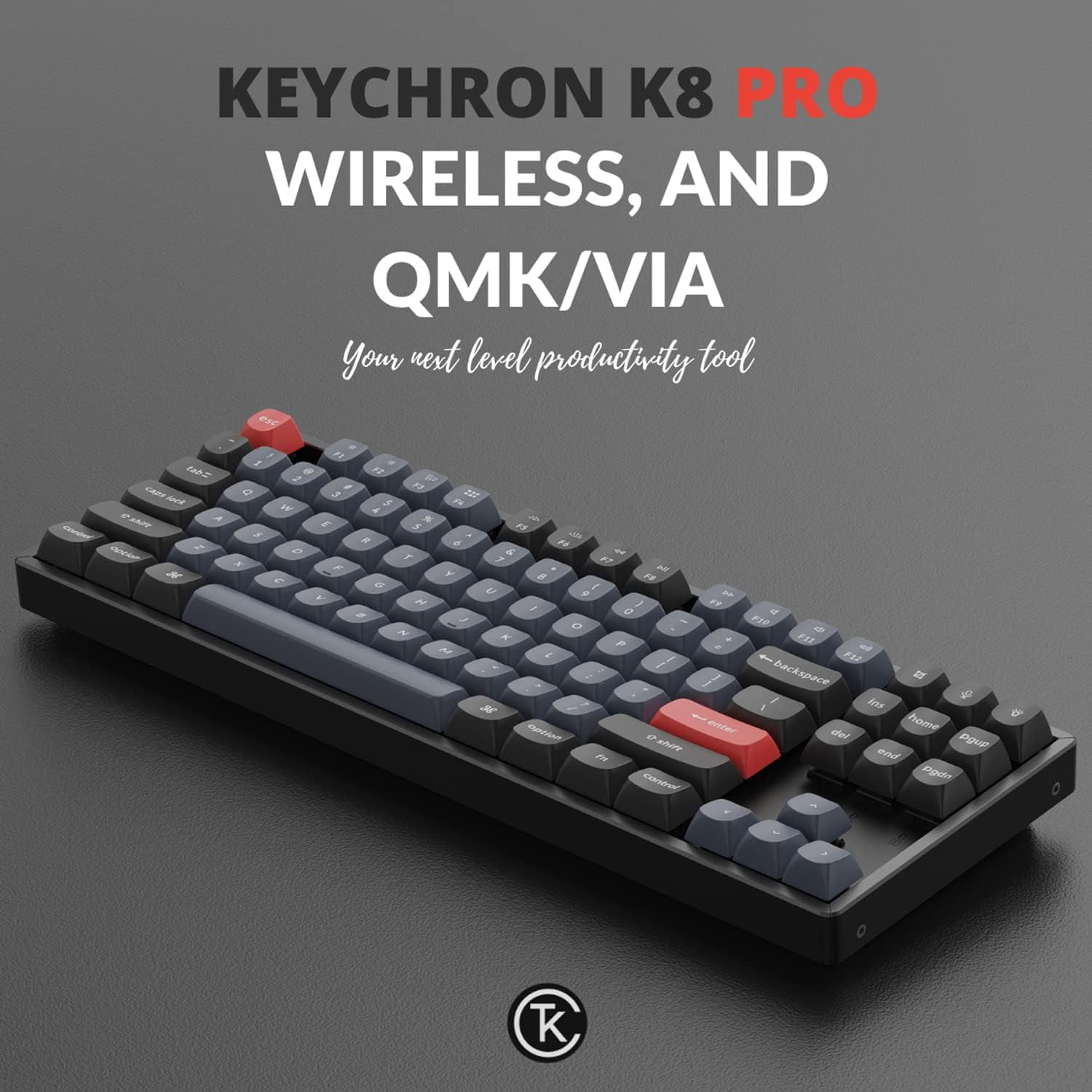 Keychron K8 Pro Mechanical Keyboard TKL Layout Aluminum RGB