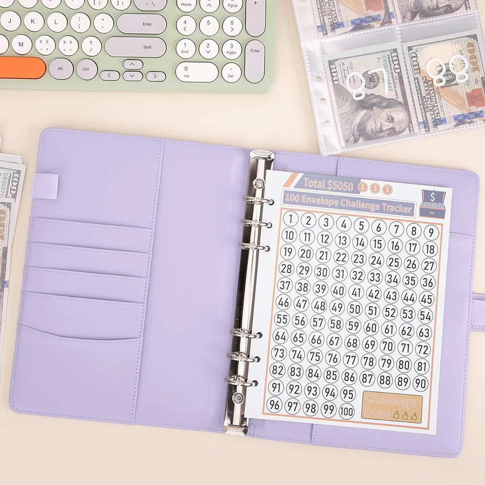 100 Envelopes Money Saving Challenge, Cash Budget Planner A5 Binder, Savings ...