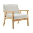 thumbnail image 2 of Gala 3 Piece Loveseat and Chair Set Ivory Fabric Espresso Wood Frame, 2 of 7