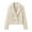 Beige, variant on Arlun 2025 Fall Tweed Blazer Jackets for Women Fashion Texture Coarse Double Buckle Decoration Long Sleeved Coat Elegant Lapel Design Comfort Warm Cute Coat with Pockets Pink XS