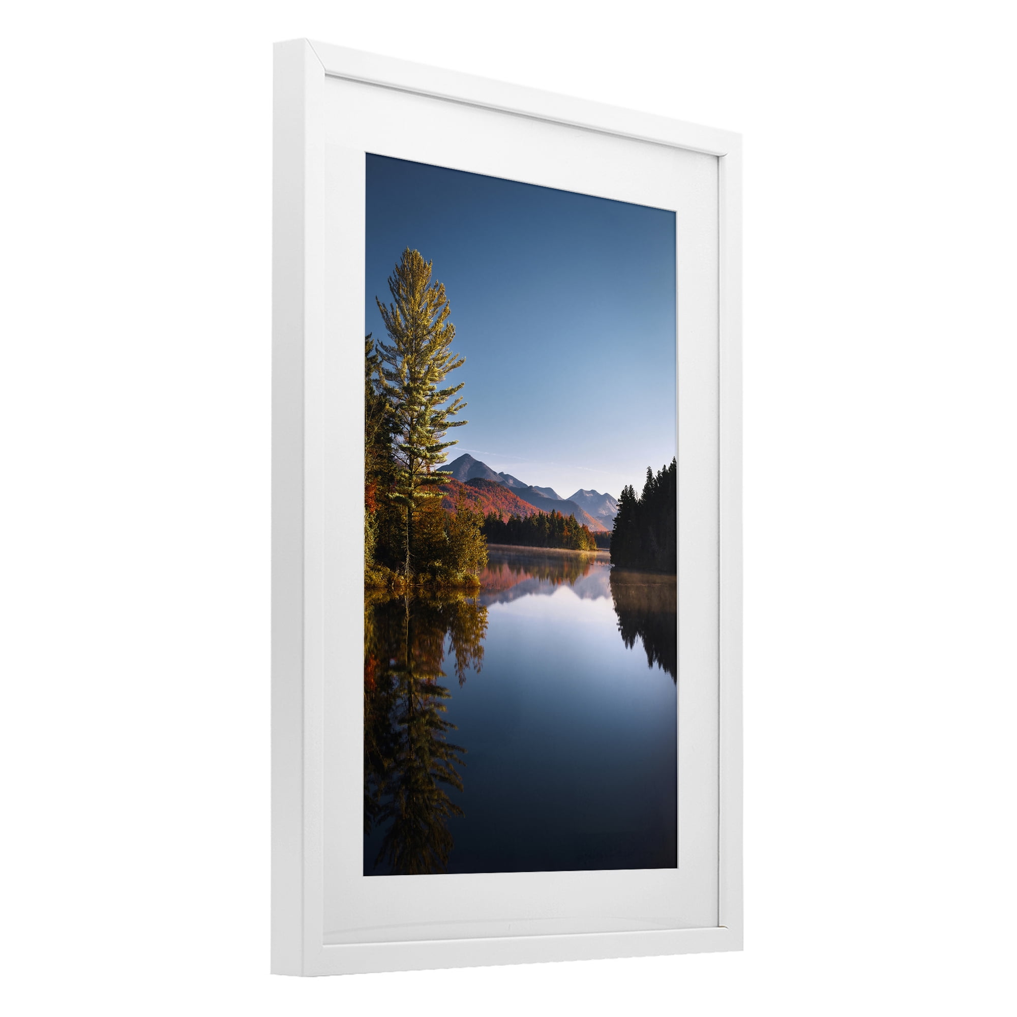 Stupell Industries Autumn Morning Wilderness White Framed Print Under Glass, design by Jonathan Zaharek