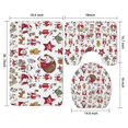 thumbnail image 3 of White Christmas Santa and Character Pattern Bathroom Rugs Sets 3 Piece,Toilet Cover Set,Absorbent Non Slip Bathroom Mats Sets with U-Shaped Contour Rug Toilet Rug Set, 3 of 5