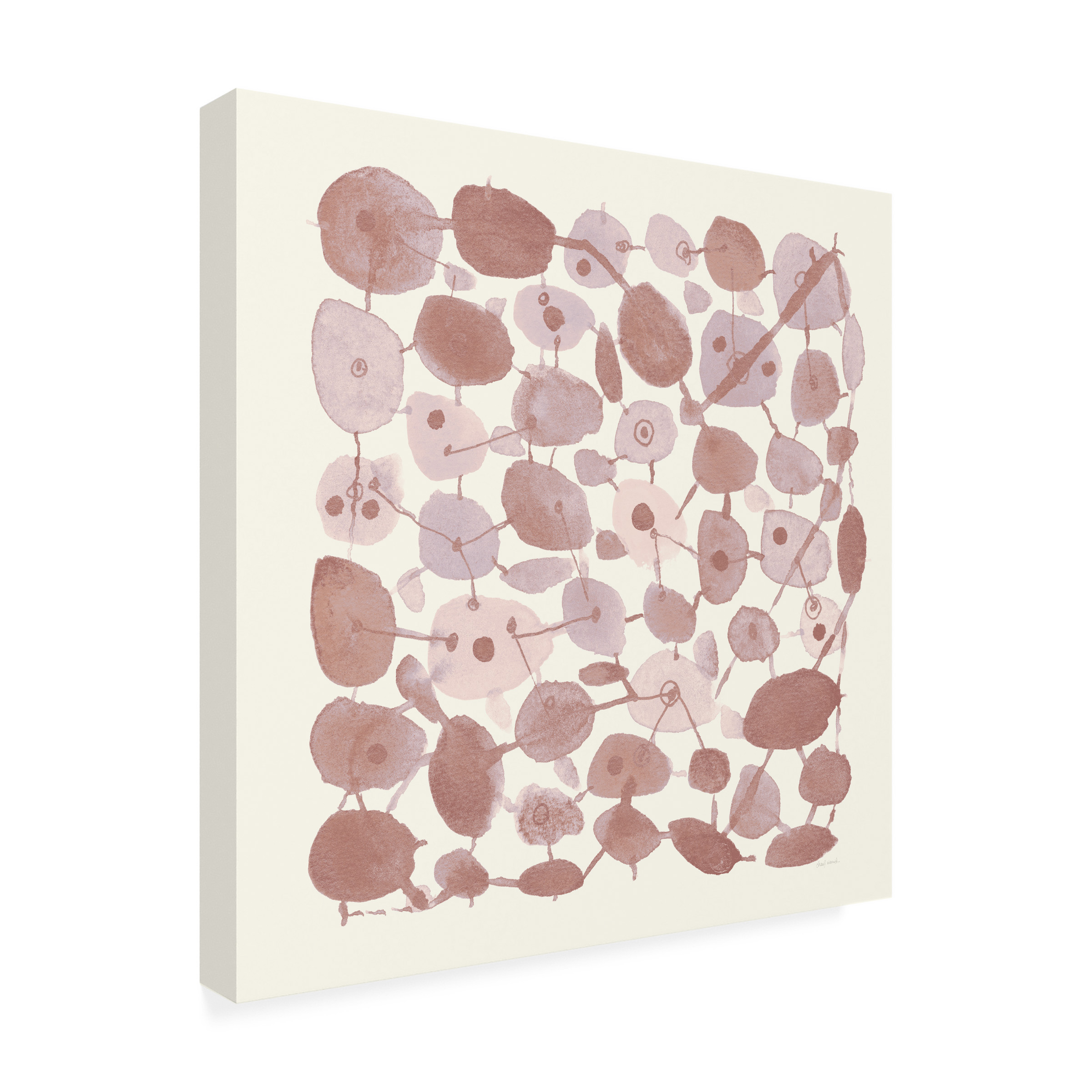 Trademark Fine Art 'Mid Century IV Blush' Canvas Art by Cheryl Warrick