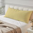 thumbnail image 4 of Lemon Yellow Body Pillow Cover 20 x 54 Inch Decorative Pillow Cover Rustic Farmhouse Solid Color Lumbar Pillowcase Seasonal Rectangle Cushion Case for Couch Sofa Bed Living Room, 4 of 9