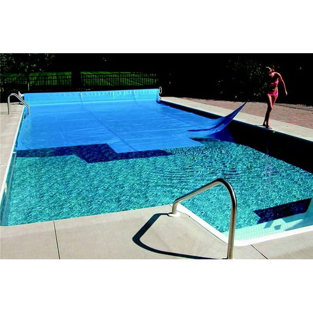 Pool Central Couverture de Piscine de Vague de Chaleur Ovale Bleu Couverture de Piscine 18' x 34'