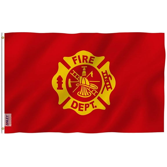 Anley 3x5 Feet USA Fire Department Flag - US FireFighter Service Sector Flags