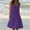 A255 Purple, variant on Women's Boho Summer Sleeveless Tiered Dress Crew Neck A-Line Knee Length Flowy Swing Sundress Relaxed Fit Lightweight Breathable Beach Vacation Daily Wear