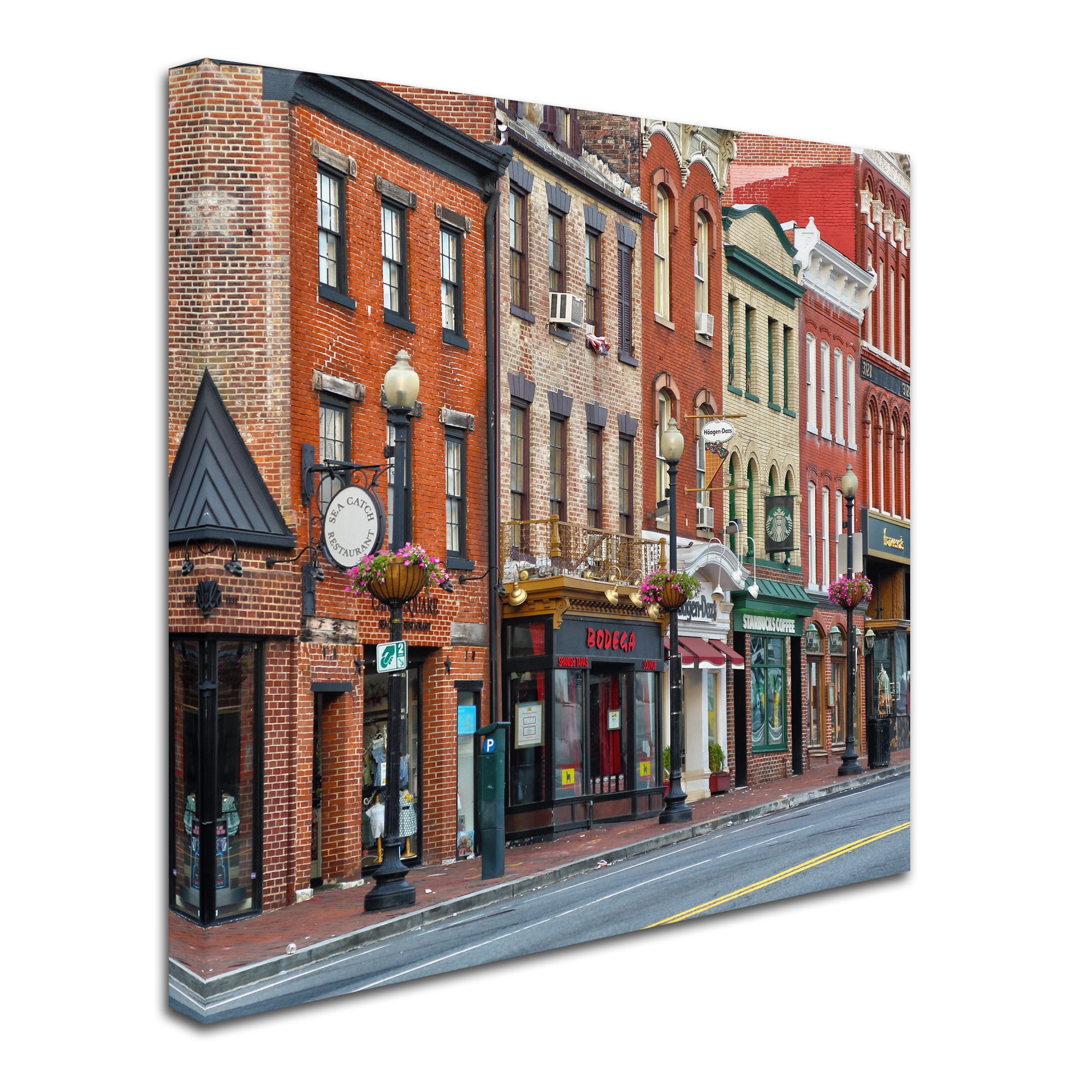 Trademark Fine Art "Georgetown Shops DC 2" Canvas Art by CATeyes