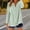Green, variant on Cotton 3/4 Sleeve Button Down Shirts for Women Gingham Plaid Striped Tops V Neck Casual Loose Blouse XXL
