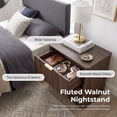 thumbnail image 4 of Furniture of America Zerik Modern Wood 2-Drawer Nightstand, Walnut, 4 of 18