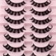 thumbnail image 5 of Juego Definitivo de Pestañas Sedosas | 10 Pares de Pestañas Postizas Reutilizables para un Efecto Cruzado Natural y Desordenado, 5 of 5