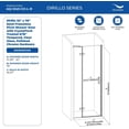 thumbnail image 2 of Dirillo 32'' x 76'' Semi-Frameless Pivot Shower Door with CrystalTech Treated 5/16'' Tempered, Clear Glass, Polished Chrome Hardware, SKU: AQ-1240-CH-L-R, 2 of 4