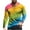 Yellow, variant on Blczomt Long Sleeve Mens Shirts Trendy Casual Brown Crew Neck Tie Dye T Shirt M