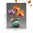 thumbnail image 3 of Qisvanset Orange Pink Potted Orchid Canvas Print 12x16 Inch Dining Room Decor, 3 of 8