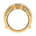 thumbnail image 4 of 0.30 Carat (ctw) 10K Yellow Gold Round Diamond Ladies Anniversary Wedding Band Enhancer Double Guard Ring 1/3 CT, 4 of 5