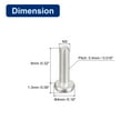 thumbnail image 2 of Vis de Machine en Acier Inoxydable 304, Lot de 50 Vis de Tête de Poêle à Entraînement Fendu M2x8mm, 2 of 5