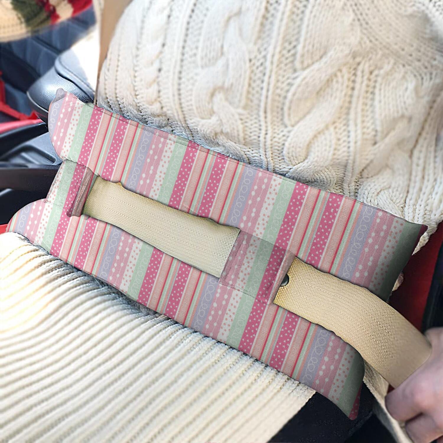 Universal Surgery Seat Belt Pillow Protective Cushion for Mastectomy, Heart & Hysterectomy (Artistic Patterns)