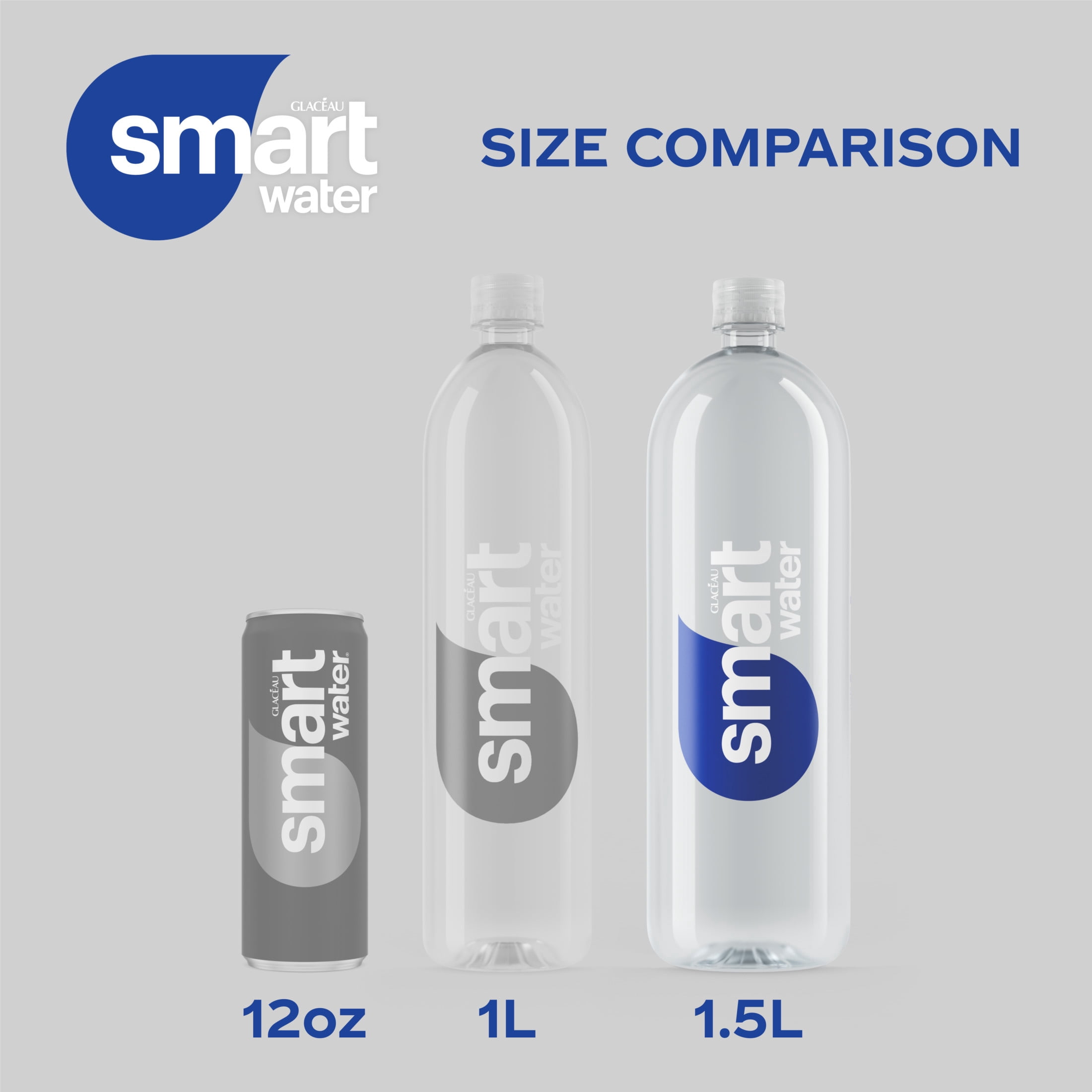 (2 pack) smartwater Vapor Distilled Water Bottle, 50.7 fl oz