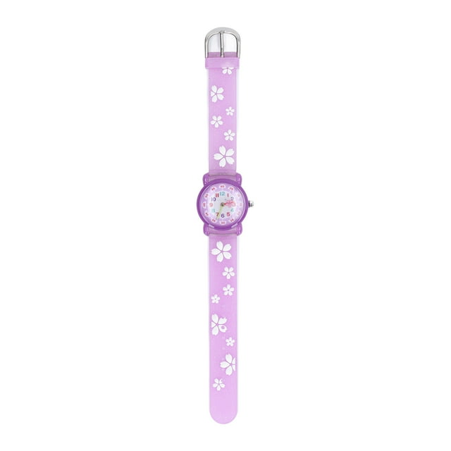 Girls' Toy, Easy To Read Educational Girls Watches Cute Waterproof 3D Colorful For Over 3 Years Old Purple