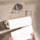 thumbnail image 5 of Portarrollos de papel higiénico de acero inoxidable, montado en la pared, rotación de 180 grados, fácil de usar, para baño, cocina y aseo., 5 of 7