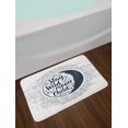 thumbnail image 2 of Stay Wild Bath Mat, Words in a Circle with Curls and Dashed Lines, Plush Bathroom Decor Mat with Non Slip Backing, 29.5" X 17.5", Night Blue Grey, by Ambesonne, 2 of 2