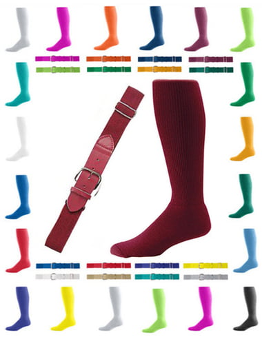 Joes USA Baseball Socks & Belt Combo Set Colors Available 