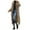Khaki, variant on Womens Fringed Cardigan Sweater Long Sleeve Open Front Cocoon Loose Fit Knit Shawl Wrap for Fall Winter Season(S-XXXL)