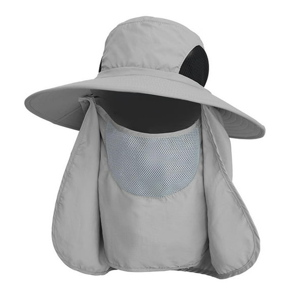 Protection Extérieure Chapeau de Pêche Chapeau de Soleil avec Couvre-Visage et Rabat de Cou pour les Hommes et les Femmes Randonnée Escalade Jardinage