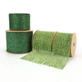 thumbnail image 5 of LaRibbons 3" Mesh Wired Ribbon | Green | 10 Yard Roll, 5 of 6