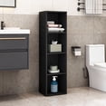 thumbnail image 5 of LEDREM 4-Tier Bookshelf with Adjustable Open Shelves, Tall Bookcase Space-Saving for Living Room Home Office, Ebony Black, 5 of 6
