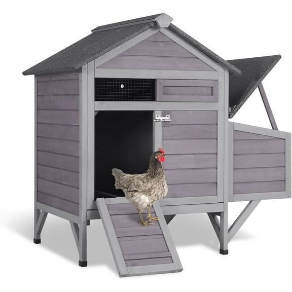 Aivituvin Chicken Coop Outdoor Chicken House with Nesting Box Waterproof Duck Coop for Backyard.Raise Legs
