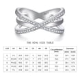 thumbnail image 2 of Qarigey Anillo de mujer cristal curvo nudillo joyería Metal boda fiesta mano decoración moda elegante Casual joyería artesanal Ropa, zapatos y accesorios Miscelánea talla 8 Qarigey  AP017337-03, 2 of 6