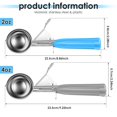 thumbnail image 2 of HLONK 2Pcs Ice Cream Scoop Stainless Steel Cookie Scoops Set Rustproof Cupcake Measuring Scoop Comfortable Grip Portion Scoop Set Easy to Clean Cupcake Scoop for Ice Cream, 2 of 10
