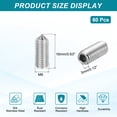 thumbnail image 2 of 60 Pcs M6x16mm Set Screws, 304 Stainless Steel Cone Point Hex Socket Grub Screw, 2 of 6