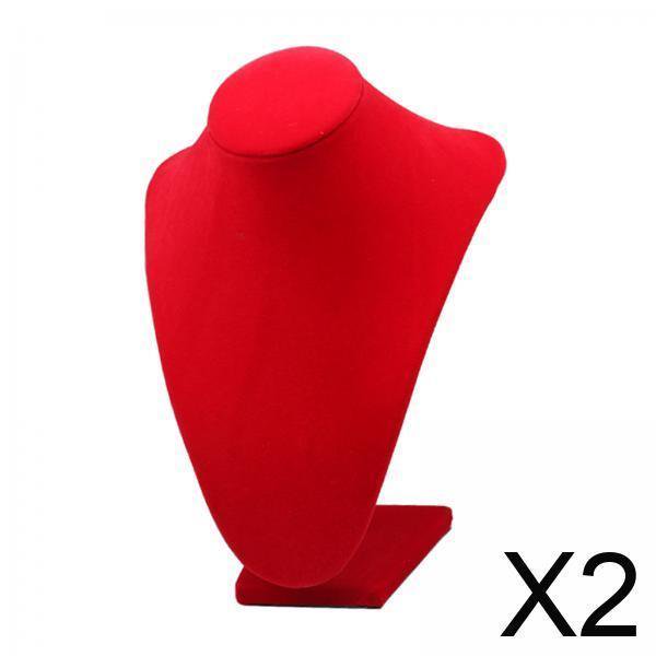 busto de exhibición de collares,Exhibidor de collares de busto independiente de tela suave,Soporte de cadena colgante estable y duradero para joyería,Estante organizador de almacenamiento