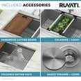 thumbnail image 2 of Ruvati 36" Kitchen Sink 16 Gauge, 2 of 18