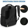 thumbnail image 2 of Under-Seat Backpack for Spirit, Frontier, American - Fits 18 x 13 x 8 Inches - Perfect Personal Item for Easy Air Travel - TSA Approved (Black), 2 of 6