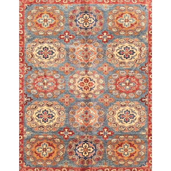 Ahgly Company Indoor Rectangle Abstract Brown Abstract Area Rugs, 5' x 8'
