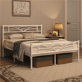 thumbnail image 4 of Renwick Skylar Cloud-Inspired Design Full Size Metal Platform Bed, White, Adult, 4 of 8
