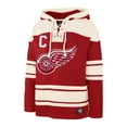 thumbnail image 2 of Men's '47 Dylan Larkin Red Detroit Red Wings Captain Patch Player Name & Number Lacer Pullover Hoodie, 2 of 3